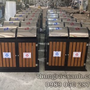 Xưởng sản xuất các loại thùng rác 2 ngăn, 3 ngăn phân loại rác