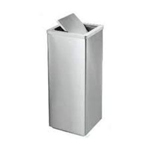 Thùng rác inox vuông nắp bập bênh