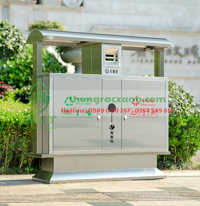 Thùng Rác inox 2 ngăn – Bền Đẹp, Chống Gỉ, Đang Giảm Giá 50% - Ảnh 5